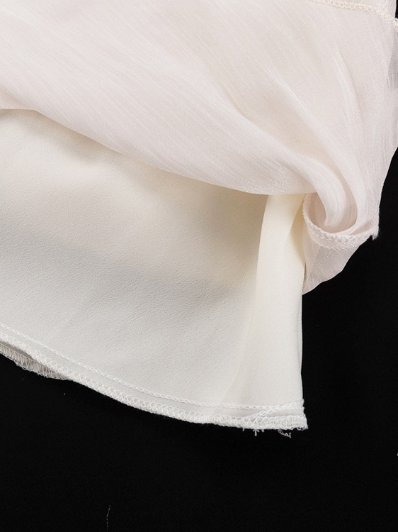 TWOTWINSTYLE V Neck Bell Sleeve Tunic Pleated Fashion Dress