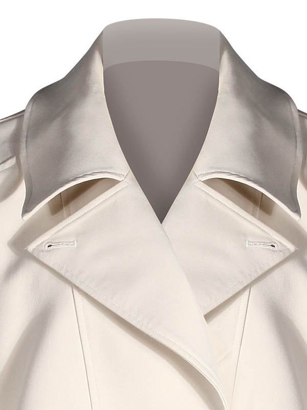 TWOTWINSTYLE Lapel Elastic Hem Patchwork Button Casual Jacket
