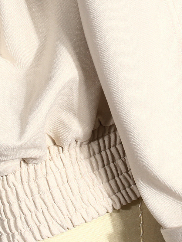 TWOTWINSTYLE Lapel Elastic Hem Patchwork Button Casual Jacket
