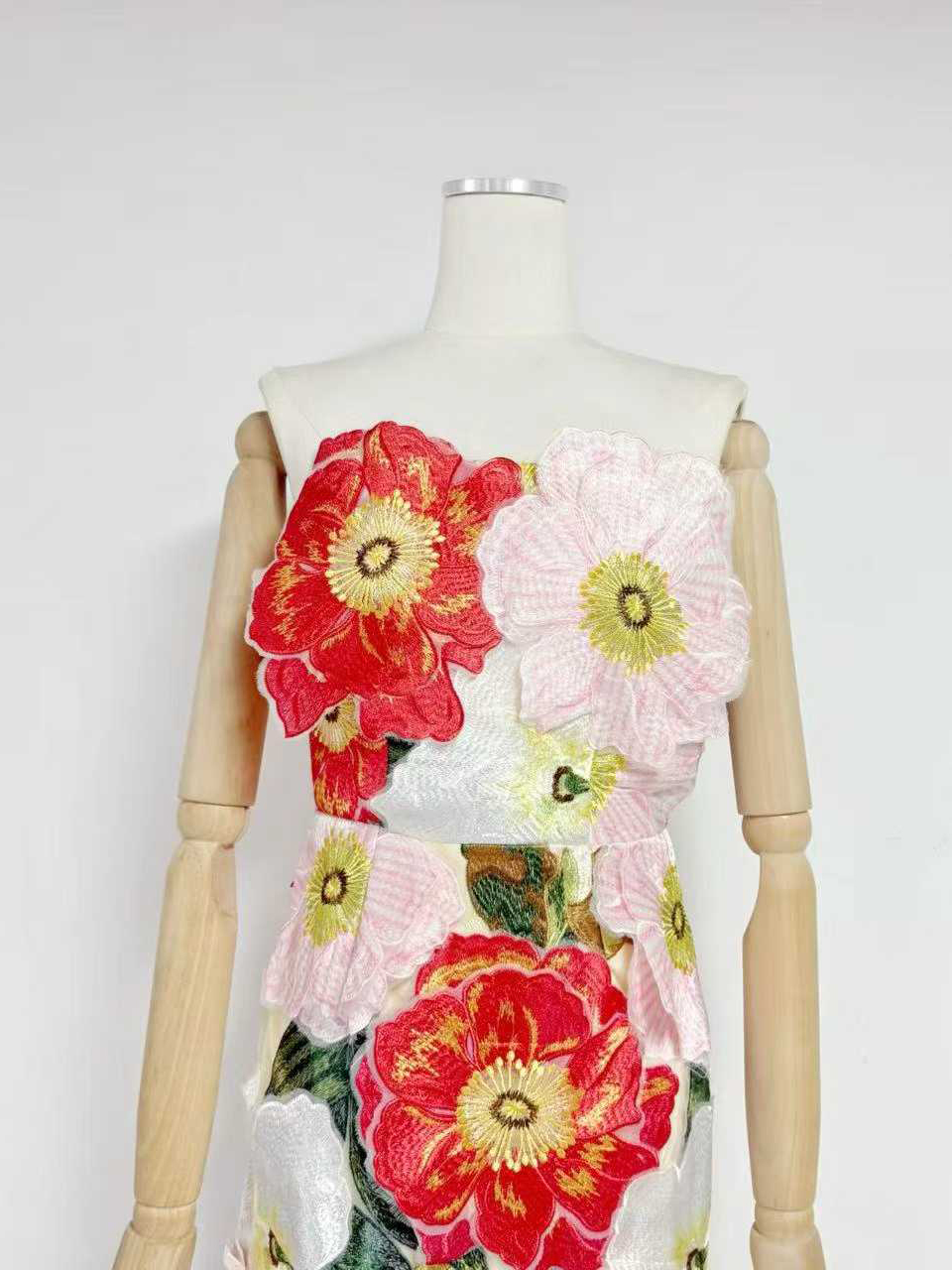 TWOTWINSTYLE Off Shoulder Tunic Patchwork Appliques Design Dress