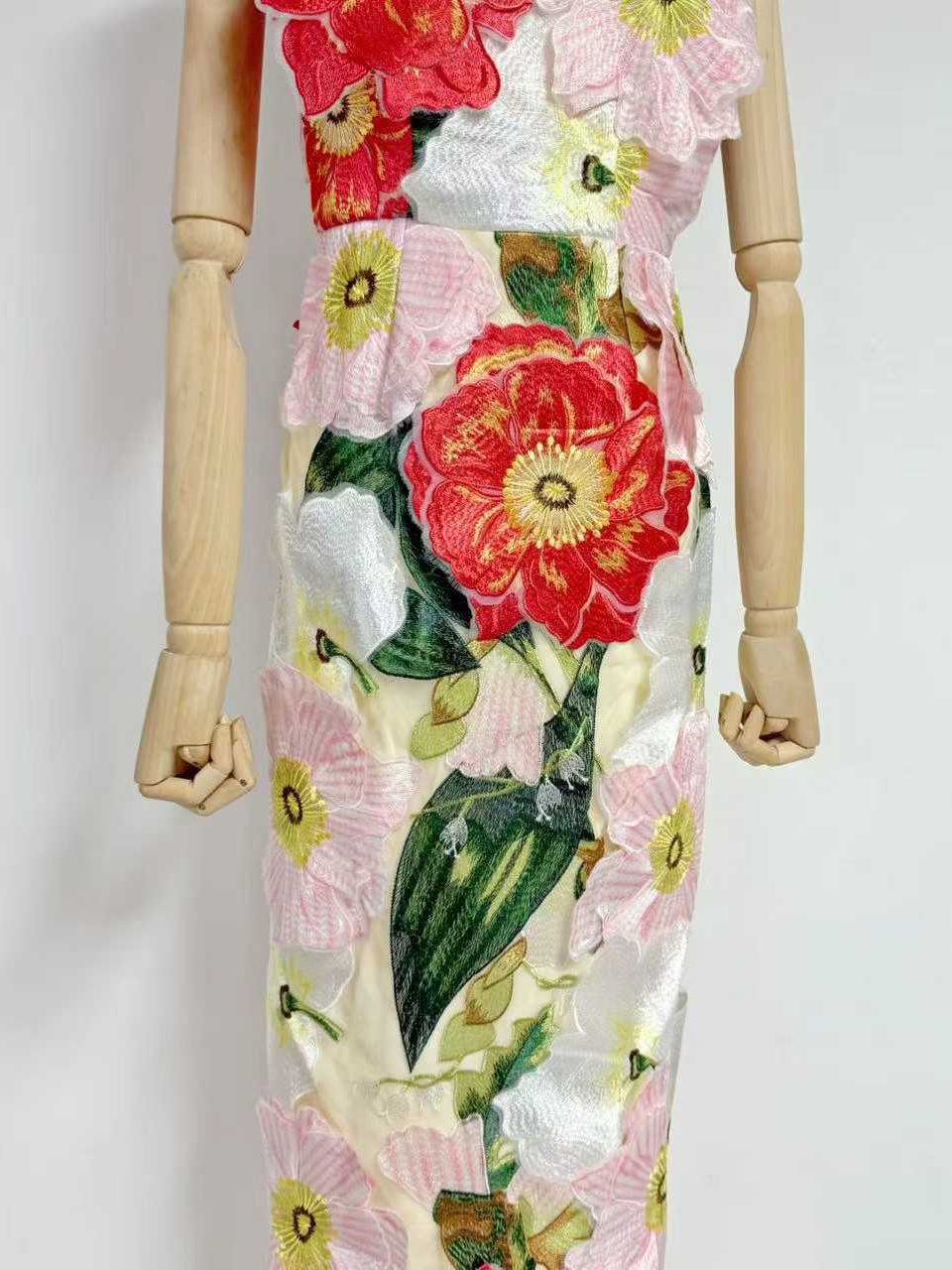 TWOTWINSTYLE Off Shoulder Tunic Patchwork Appliques Design Dress