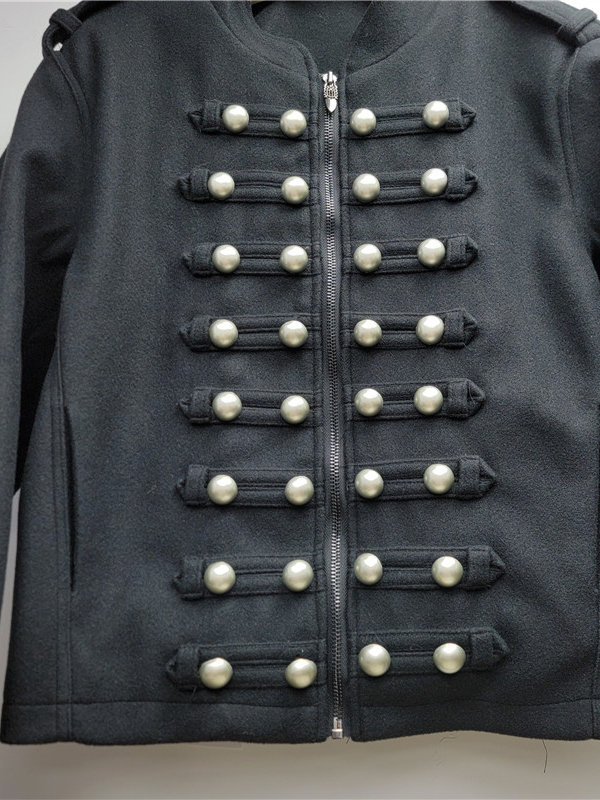 TWOTWINSTYLE Stand Collar Long Sleeve Spliced Zipper Design Jacket