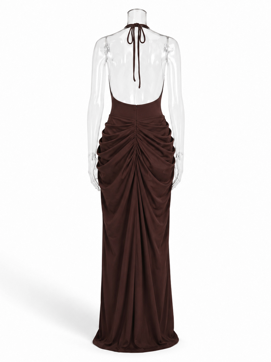 TWOTWINSTYLE Off Shoulder Bare Midriff Patchwork Metal Sexy Dress