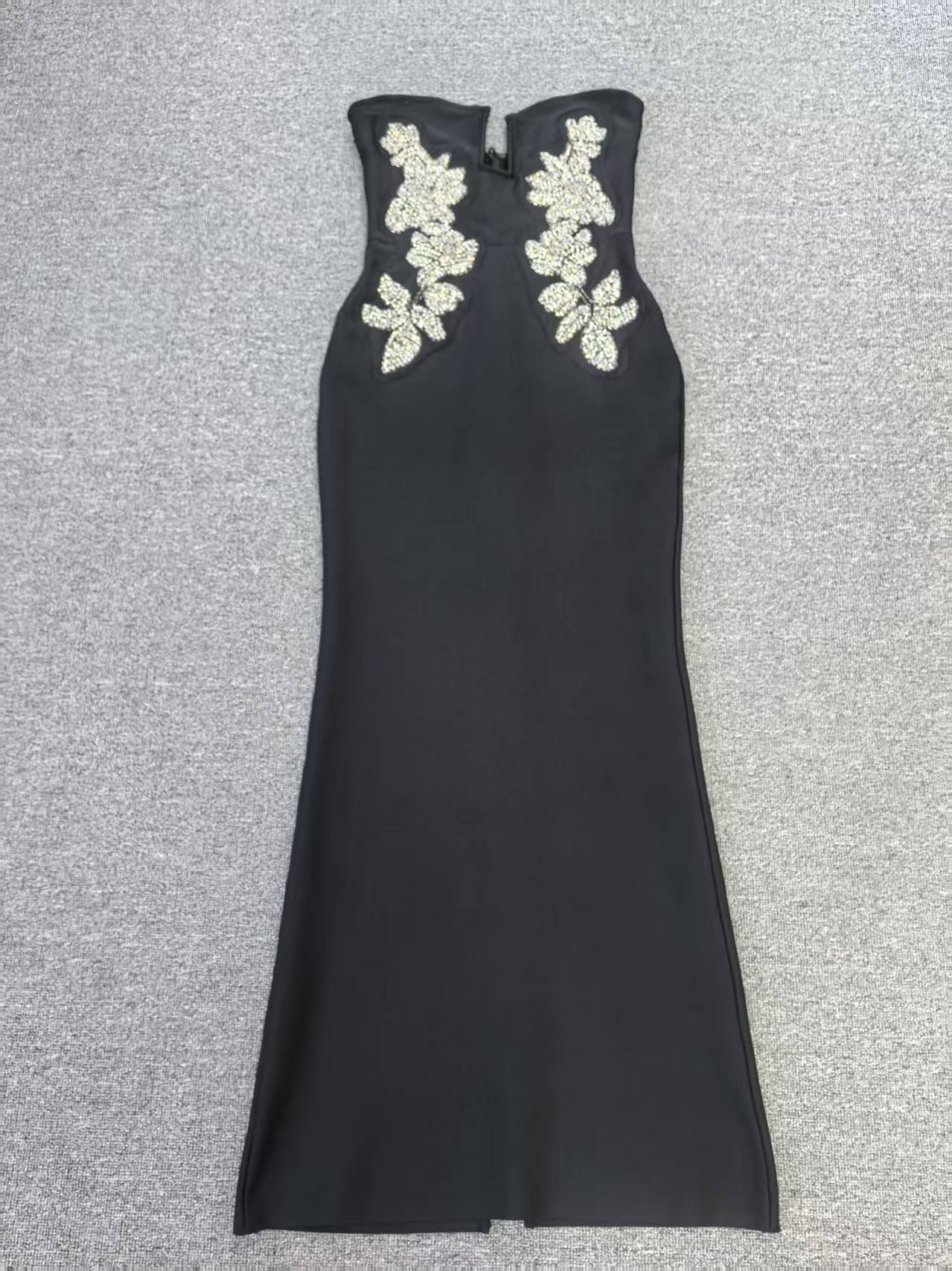 TWOTWINSTYLE Off Shoulder Spliced Diamond Elegant Dress