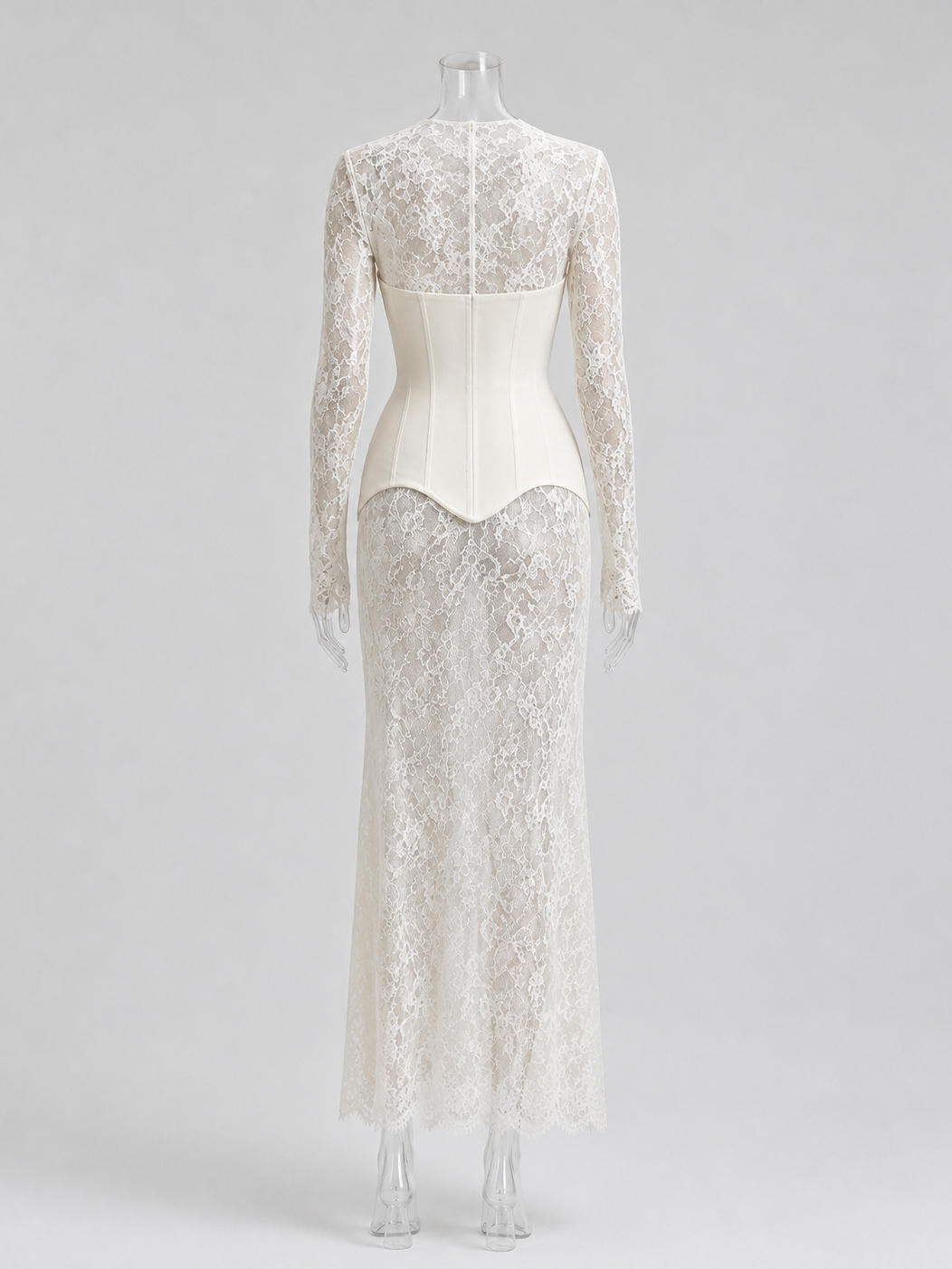 TWOTWINSTYLE Patchwork Lace V Neck Long Sleeve Tunic Sexy Dress