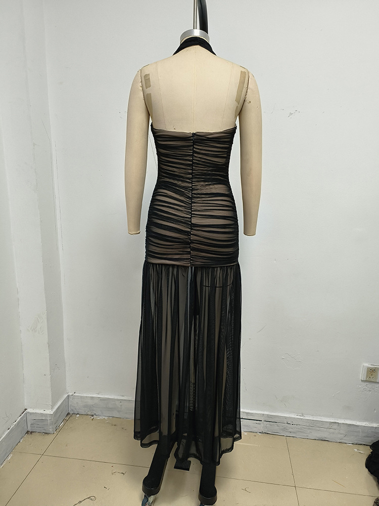 TWOTWINSTYLE Off Shoulder Tunic Pleated Vintage Camisole Dress