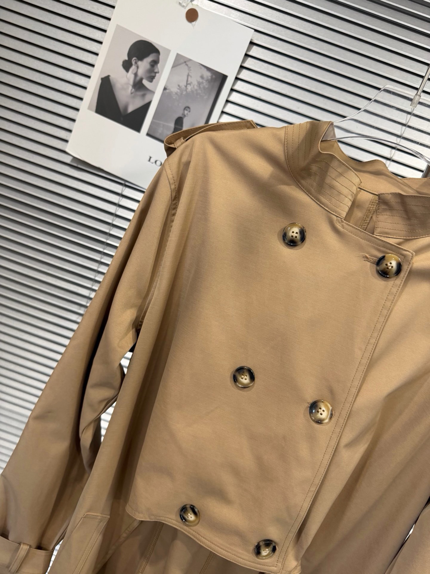 TWOTWINSTYLE Stand Collar Long Sleeve Patchwork Double Breasted Casual Jacket