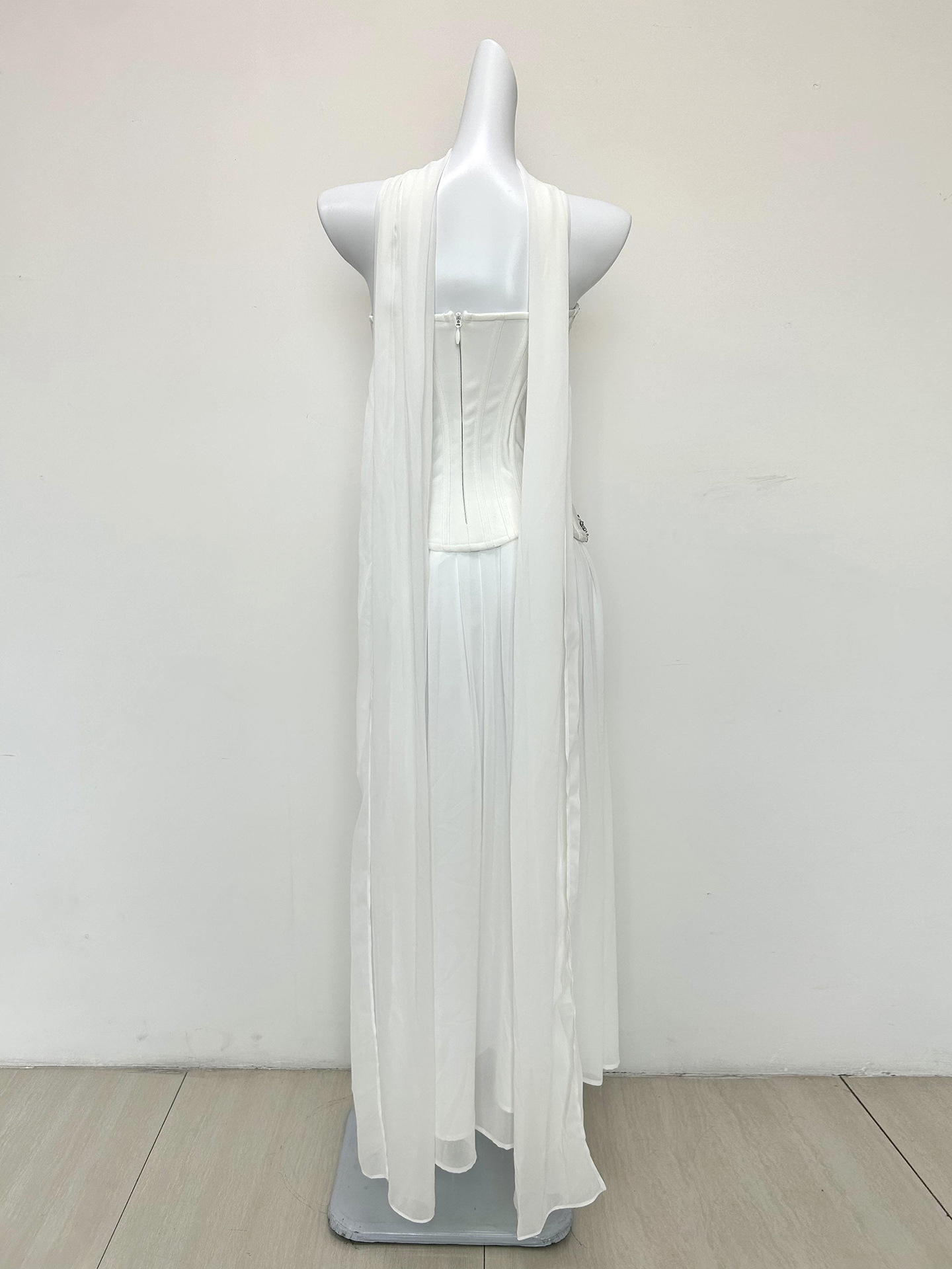 TWOTWINSTYLE Solid Off Shoulder Spliced Diamond Tunic Elegant Dress
