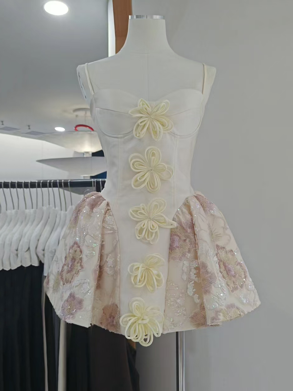 TWOTWINSTYLE Patchwork Flower Lace Tunic Sexy Dress
