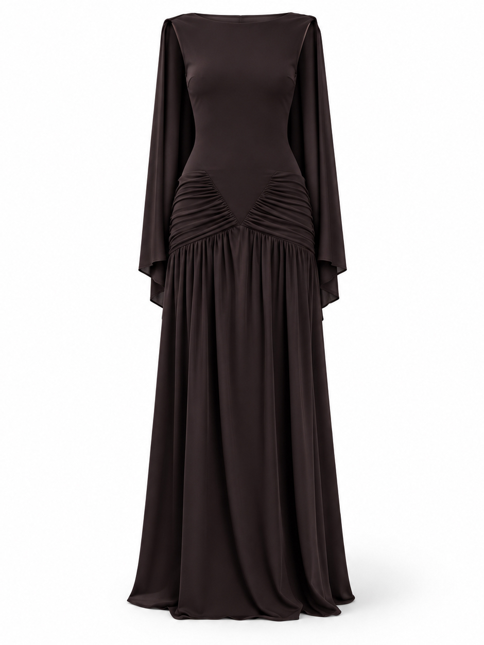 TWOTWINSTYLE Round Neck Sleeveless Pleated Tunic Vintage Dress