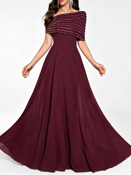 TWOTWINSTYLE Off One Shoulder Spliced Diamond Tunic Vintage Dress