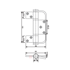 304 Stainless Steel Bi-Fold Door Hinge with Handle