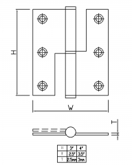 304 Stainless Steel Lift-Off Hinge