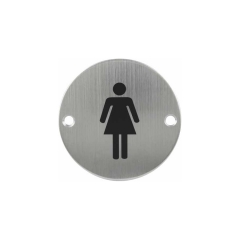 Toilet Sign Plate Stainless Steel Etching Sign Wc Sign SP012
