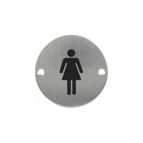 Toilet Sign Plate Stainless Steel Etching Sign Wc Sign SP012