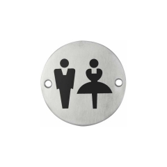 Toilet Sign Plate Stainless Steel Etching Sign Wc Sign SP010