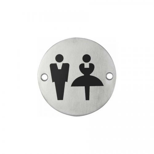 Toilet Sign Plate Stainless Steel Etching Sign Wc Sign SP010