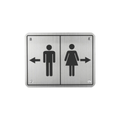 Toilet Sign Plate Stainless Steel Etching Sign