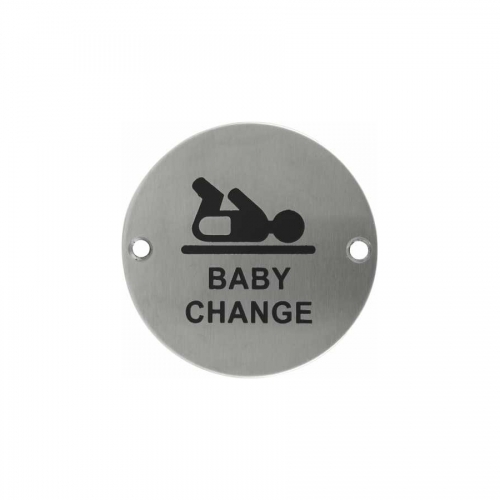 Stainless steel Baby change Sign Plate SP018
