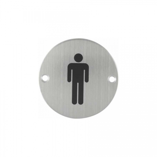 Toilet Sign Plate Stainless Steel Etching Sign Wc Sign SP011