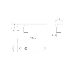 Stainless Steel Top pivot for glass door