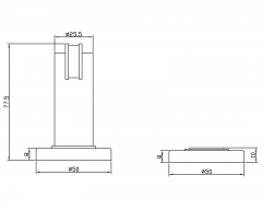 MS-20 Rubber Cylinder Door Stop Stopper Floor Mounted