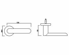 SH-028 Stainless Steel Door Lever Handle