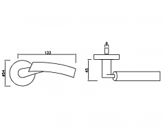 SH-007 Stainless Steel Door Lever Handle