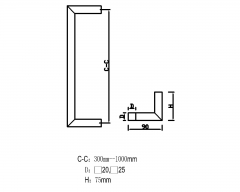 PH-19 Stainless Steel Glass Door Pull Handle