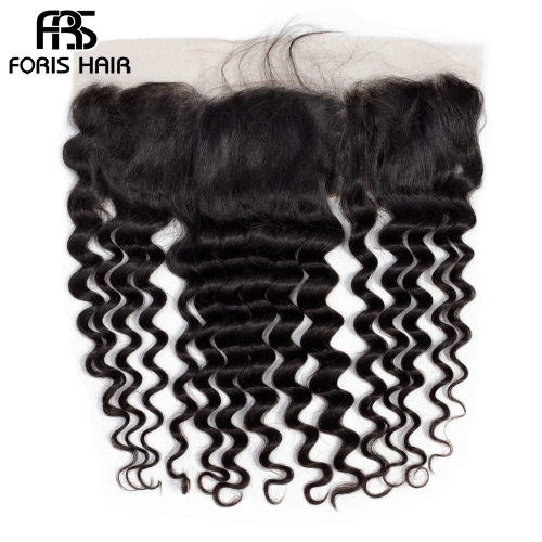 NAMI HAIR 13x4 Lace Frontal Closure Brazilian Loose Deep Wave Virgin Human Hair Natural Color