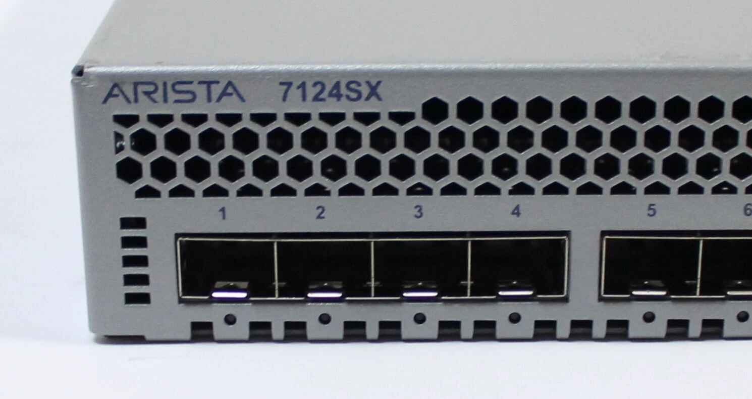 Arista DCS-7124SX-F 24-Port 10Gb SFP+ L2/L3 Switch Front -R Airflow 2x AC PSU
