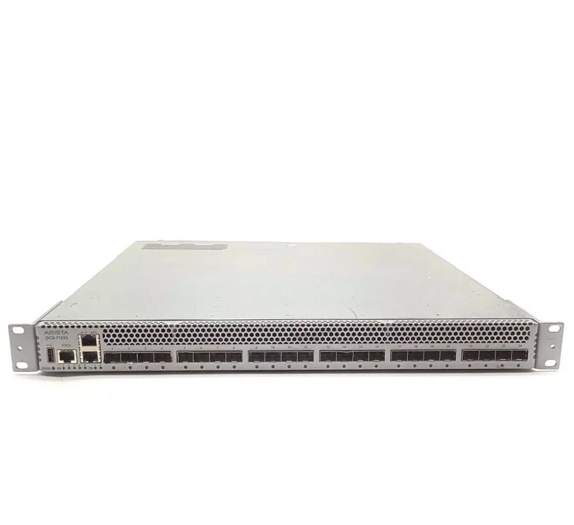 Arista DCS-7124SX-F 24-Port 10Gb SFP+ L2/L3 Switch Front -R Airflow 2x AC PSU