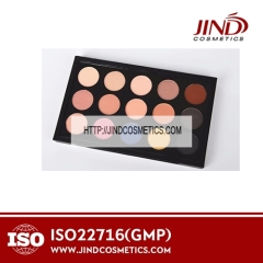 Private Label Make Up Cosmetics15 Color Pressed Glitter Eyeshadow Palette with White Box