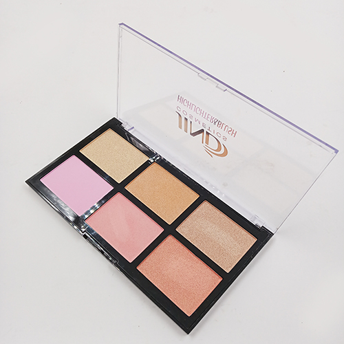 6 COLOR HIGHLIGHT AND BLUSH PALETTE