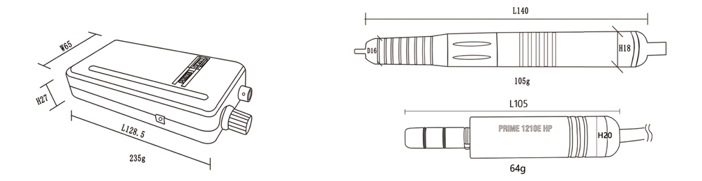 specification of RHJC dental micromotor and handpiece