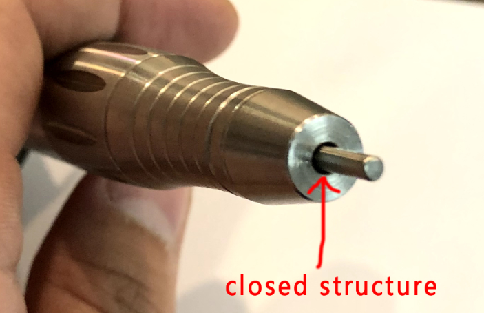 pièce à main perceuse à ongles structure fermée pour éviter la poussière