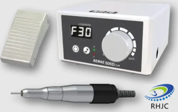 Nail drill key components handle control box foot pedal