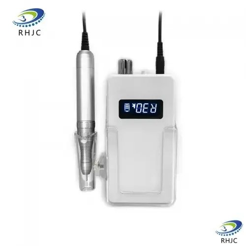 A complete portable white split-style nail drill kit