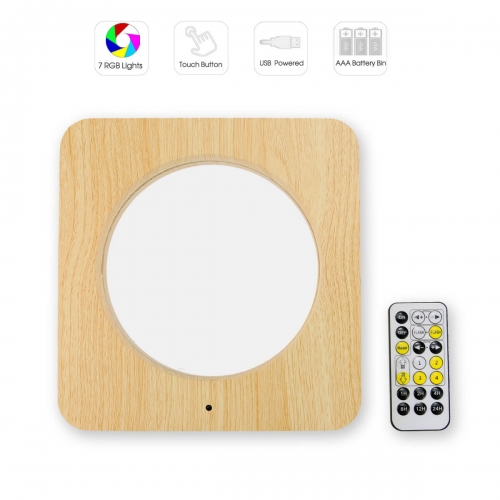 3D Lamp LED Board Touch Button USB RGB Lights IR Remote