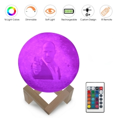 Custom Design 3D Printed Moon Lamp RGB Lights 3D-MP