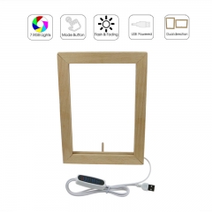 LED Wood Frame RGB Lights USB Powered TDL-F23