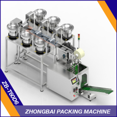 Fastener Packing Machine with Six Bowls Chain Conveyor