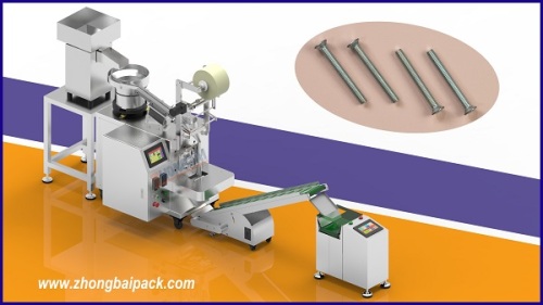 Screw Counting Packing Machine + Refill Hopper + Check Weigher