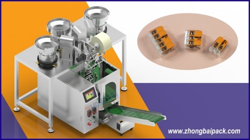 Wago Wire Connector Packing Machine with 3 bowls