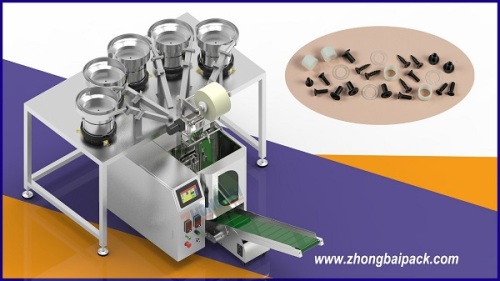 Fasteners Packing Machine with 5 Bowls Apply for Mixed Packing and Linked Bag Packing