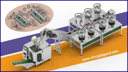 Fastener Packing Machine with 7 Bowls
