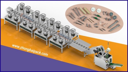 Furniture Fittings Packing Machine with 16 Bowls
