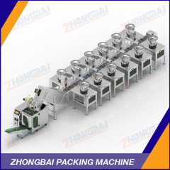 Fastener Packing Machine with X Feeders Chain Bucket Conveyor