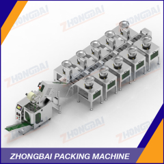 Screw Packing Machine with Ten Bowls Chain Bucket Conveyor