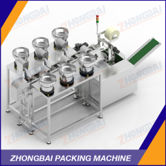 Fastener Packing Machine with Six Bowls Chain Conveyor